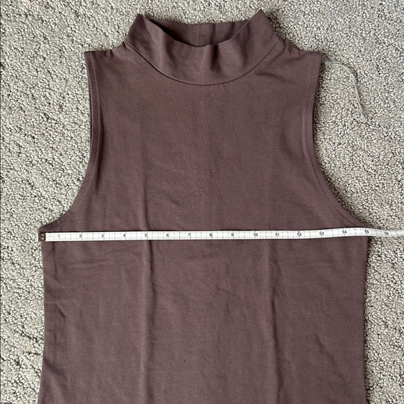 A New Day Bodysuit Mock Neck Sleeveless Thong Cut Brown One-piece Medium NEW - Picture 2 of 10